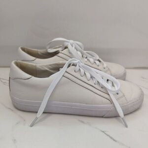 Madewell Off-White Sidewalk Low Top Leather Upper Sneakers Tennis Shoes Size 7.5